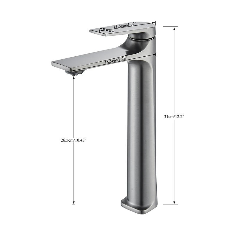 Description Picture 5 of itemWanmivezlo Modern Bathroom Sink Faucet Single Handle Deck Mounted Wash Basin Water Tap Hot And Cold Mixer