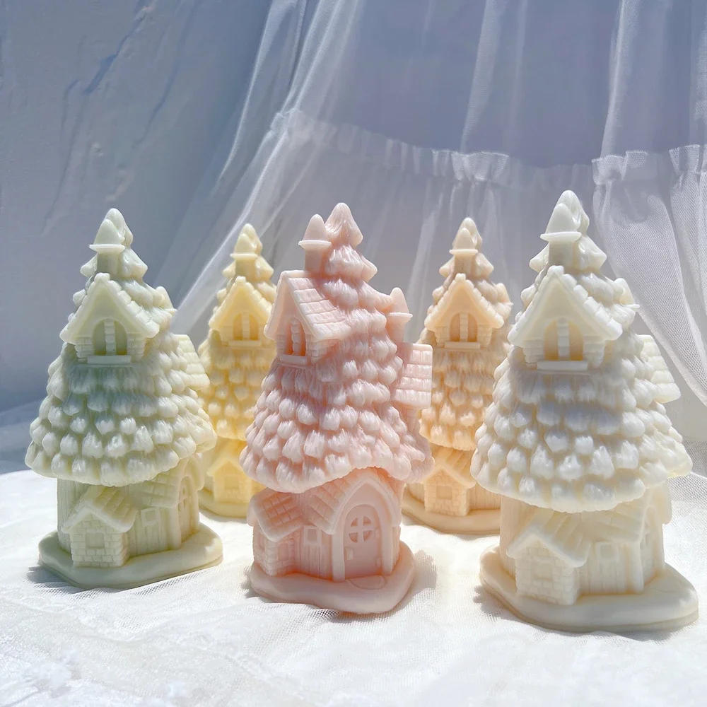 Description Picture 3 of itemChristmas Grand Spruce Lodge Silicone Candle Mold Christmas Tree Silicone Mold Dinner Soy Wax Silicone Mould Christmas Decor