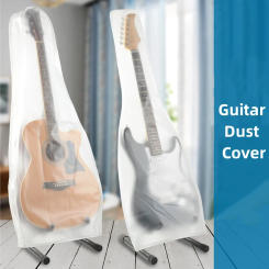 Electric Acoustic Guitar Dust Cover Transparent Waterproof and Dustproof Ukulele Case Washable Gig Protect Hung on The Wall