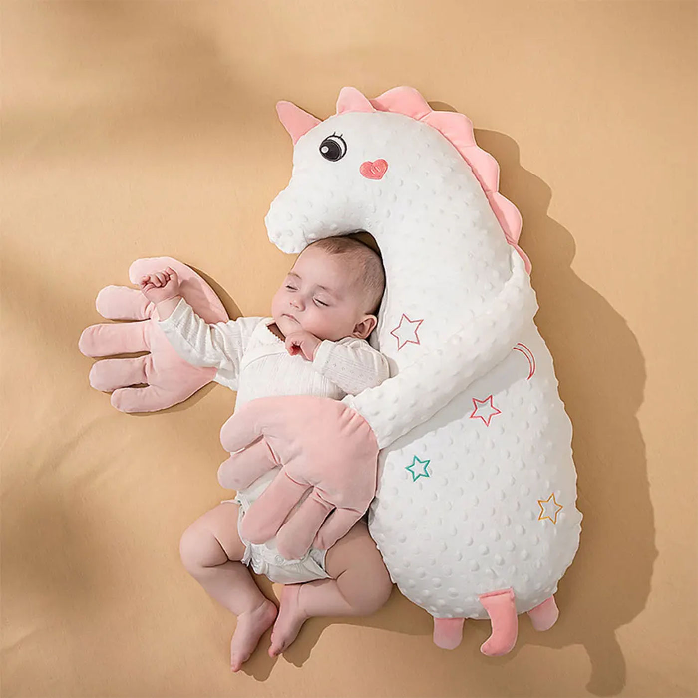 Description Picture 4 of itemNewborn Electric Soothing Palm Slapping Baby Head Up Practice Sleep Pillow Support Newborns Remote Control Operation Hand Toy
