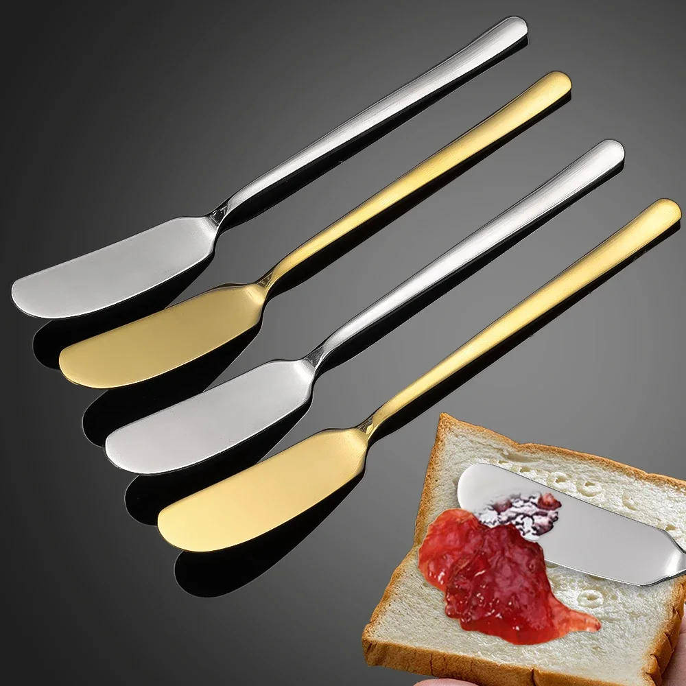 Description Picture 4 of item2/1Pc Butter Knife Stainless Steel Cheese Dessert Knife Sharp Cream Bread Jam Spatula Cutter Multipurpose Kitchen Tableware Tool