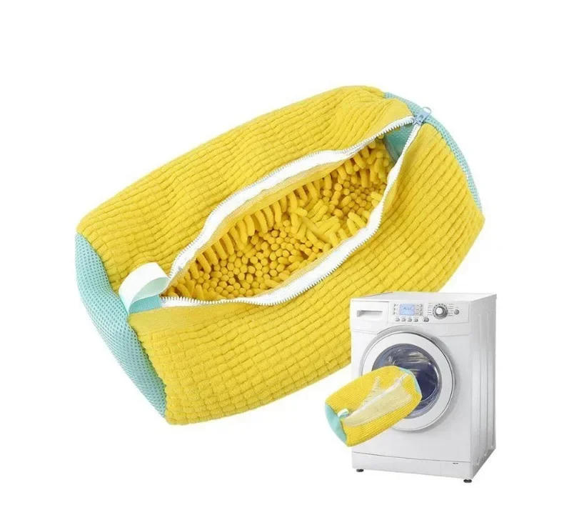 Description Picture 5 of item1pc Shoe Washing Bag Cotton Laundry Fluffy Fibers Easily Remove Dirt Washing Bags Anti-Deformation Shoes Clothes Organizer