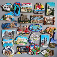 Fridge Magnets Spain Hamburg Germany Croatia Montenegro Sweden Bali Maldives Chicago USA Dubai India Lanzarote Collection Gifts