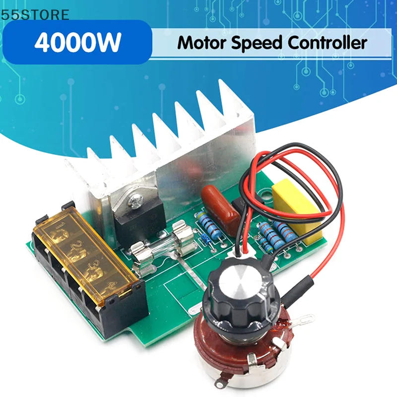 Description Picture 2 of item4000W 0-220V AC SCR Electric Voltage Regulator Motor Speed Controller Dimmers