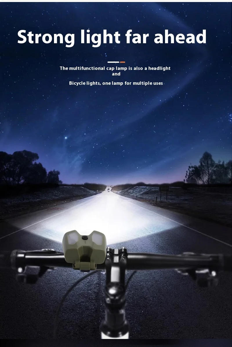 Description Picture 5 of itemMini Portable Multifunction LED Sensor Headlight Built-in Battery Type-C Rechargable Head Torch Outdoor Emergency Searchlight