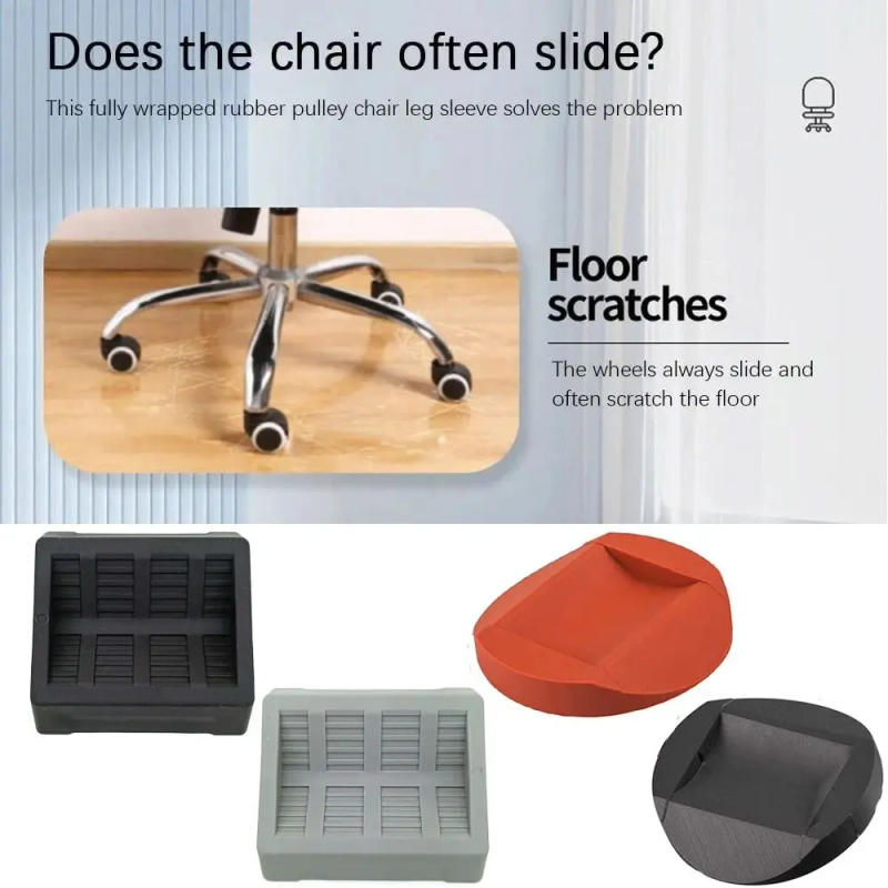 Description Picture 2 of itemOffice Chair Wheel Stopper Furniture Caster Cups Hardwood Floor Protectors Anti Vibration Pad Chair Roller Feet Anti-slip Mat