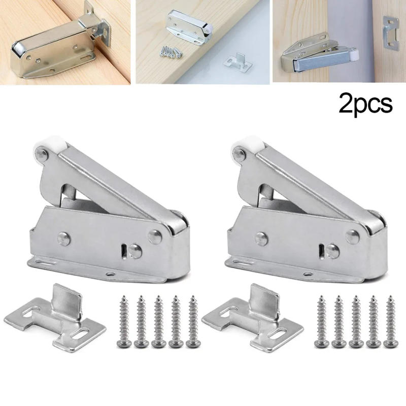 Description Picture 2 of item2 Pcs Touch Catch Latch Invisible Cabinet Door Catch Push To Open Auto Door Spring Catch For Furniture Cupboard Rebound Device