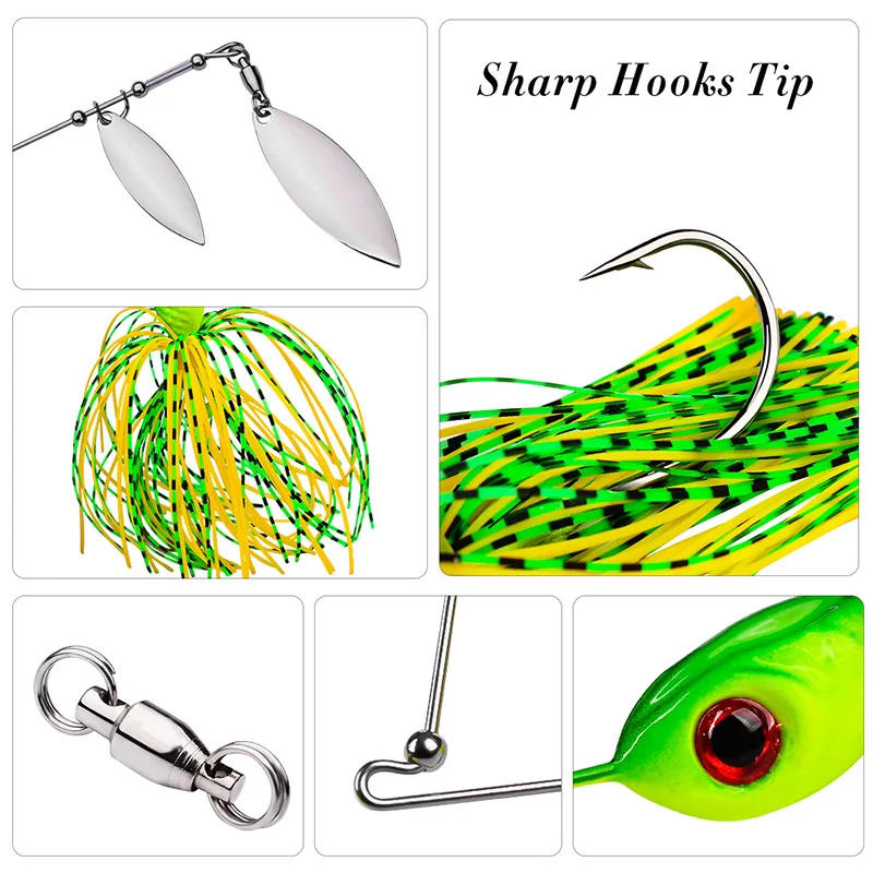 Description Picture 4 of itemSpinner Bait 16G 20G Metal Lure Hard Fishing Lure Spinner Lure Pike Swivel Fish Tackle Wobbler Fishing High Quality Bearings