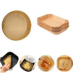 Air Fryer Paper Liners Non-Stick Oilproof Baking Paper Heat-Resistant Parchment Paper for Air Fryer Oven Steamer Microwave