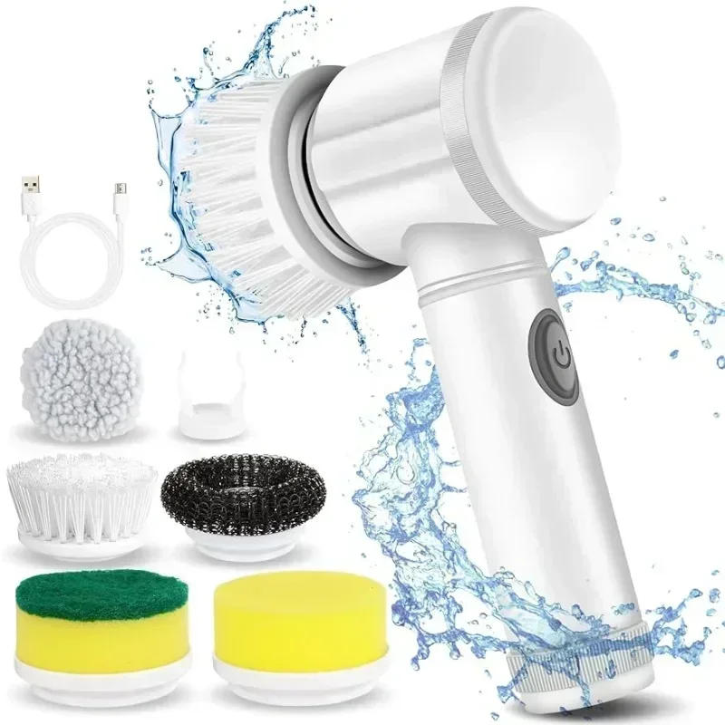 Description Picture 3 of itemElectric Spin Scrubber,Bathroom Cleaning Brush Power Scrubber with 5 Replaceable Brush Heads, Electric Cleaning Brush