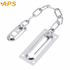 Sliding Door Lock Chrome Door Lock Chain Bolt Safety Chain Hotel Office Security Chain Gate Cabinet Latches Decorative Hardware