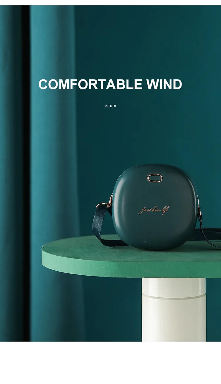 Description Picture 2 of itemPortable Hanging Waist Neck Fan Hands Free USB 3 Speed Adjustable Air Cooler Summer Silent Bladeless Fan mini air conditioner