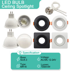 1-20pcs Energy Saving 7W LED Spotlight DC 12V 24V MR16 GU5.3 Base Warm light Angle Adjustable Rotating For Home derection