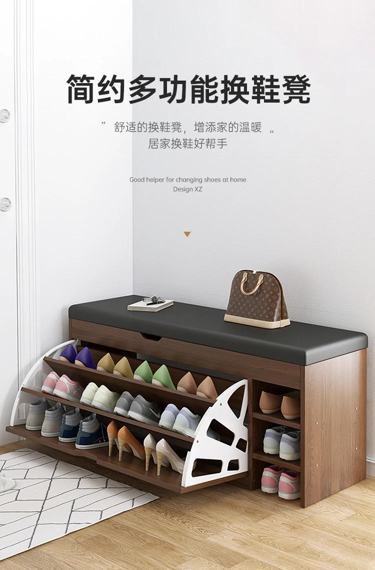 Description Picture 2 of itemStorage Nordic Shoe Cabinets Design Living Room Minimalist Display Hallway Shoe Rack Shelf Balcony Szafki Na Buty Home Furniture