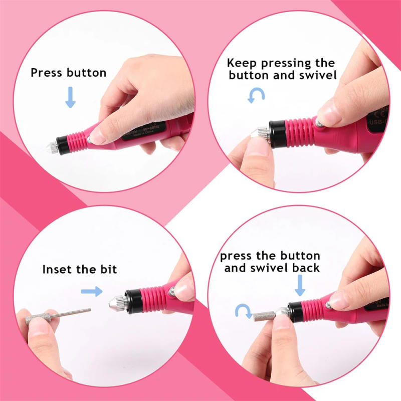 Description Picture 5 of itemLINMANDA Electric Nail Drill Kit Portable Nail File Machine Nail Rotary Tool Manicure with USB Cable Manicure Electric Tool