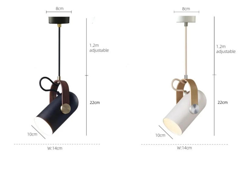 Description Picture 3 of itemMinimalist bedside iron rotatable pendant light modern bedroom coffee shop bar counter hanging lamp indoor decorative lighting