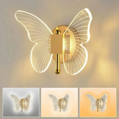 LED Butterfly Wall Lamp Indoor Lighting Bedroom Bedside Living Room Staircase Decoration Butterfly Wall Lamp Ceiling Light