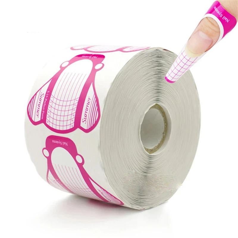 Description Picture 2 of itemFrench Nail Form Tips Acrylic UV Gel Extension Curl Form Nail Gel Sticker Art Guide Mold Manicure Stencil Acrylic Tools