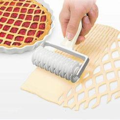 1pcs Reusable Dough Lattice Roller Cutter Pull For Pizza Pastry Cutter Pie Craft Net Wheel Knife Baking Tool Bakeware