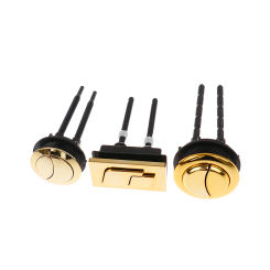 Dual Flush Toilet Tank Gold 48mm/58mm Button Round Shape Toilet Push Buttons