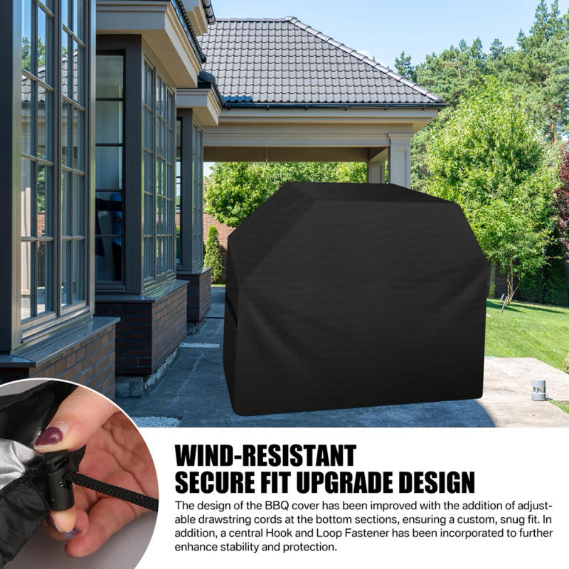 Description Picture 5 of item1pcs BBQ Cover Outdoor Dustproof Waterproof Heavy Duty Garden Grill Cover Rain Protective Anti-UV Fade Resistant