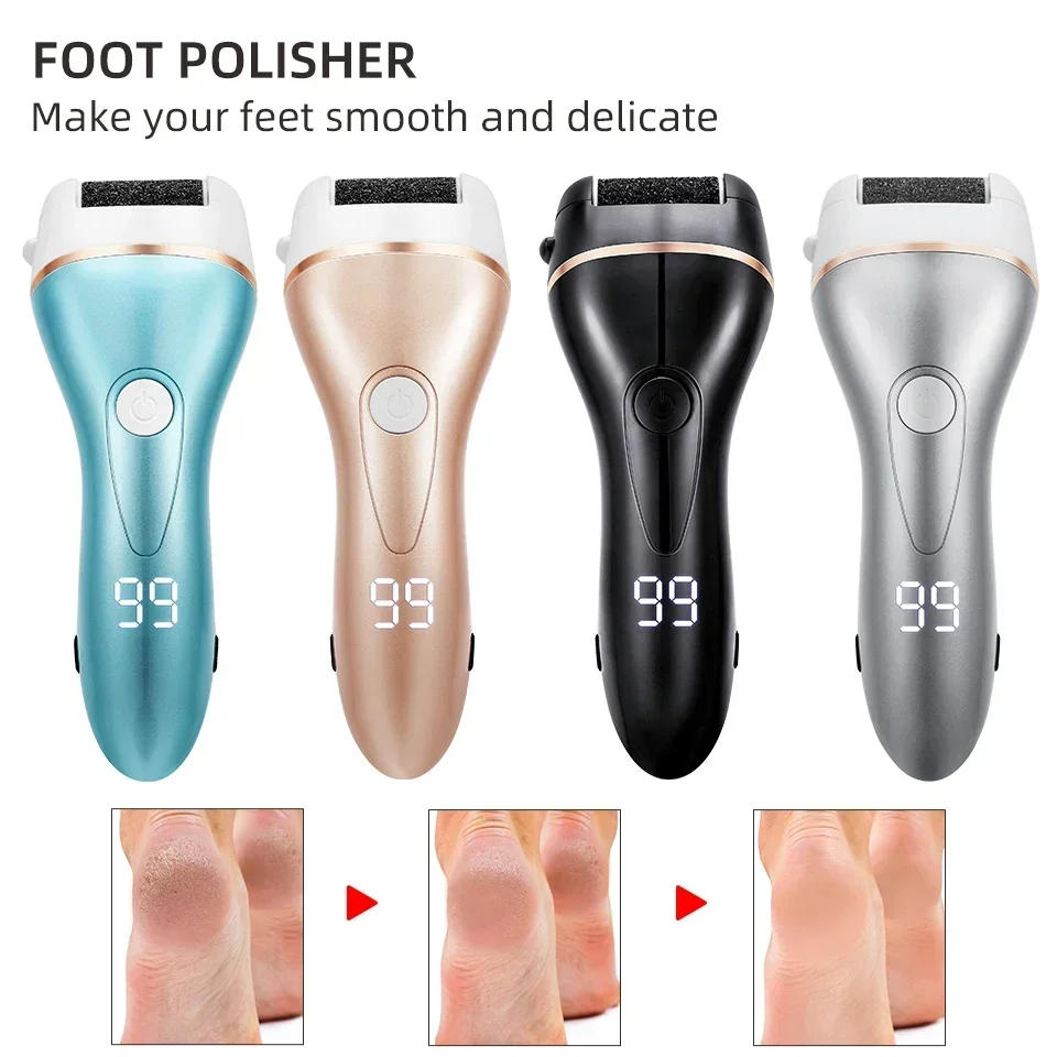 Description Picture 2 of itemRechargeable Electric Foot File Callus Remover Machine Pedicure Device Foot Care Tools Feet For Heels Remove Dead Skin pedicure