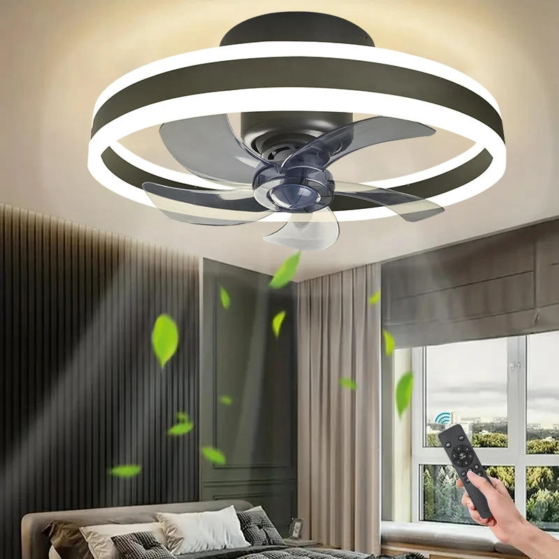 Description Picture 2 of itemModern led ceiling fan 360° rotating motor 3-color dimming ceiling fans with light and silent Ceiling lamp for room kitchen