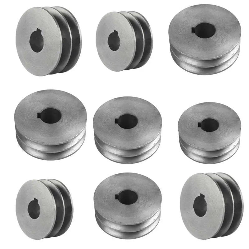 Description Picture 2 of itemPractical New V-Belt Pulley Double-groove Motor Power Tool Accessory Dia 50mm-100 Double Slot Pulley Timing Belt