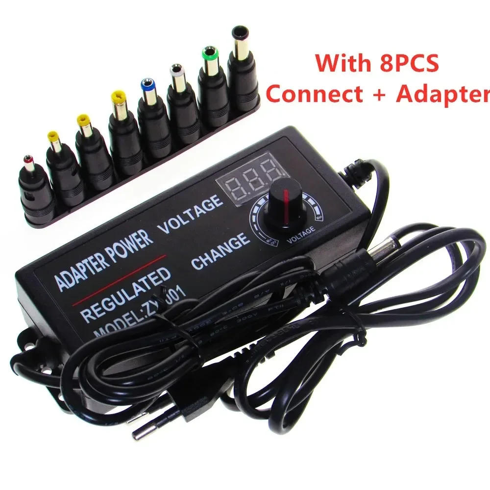 Description Picture 2 of itemNew Adjustable AC to DC Power Supply 3V 5V 6V 9V 12V 15V 18V 24V 1A 2A 5A Power Adapter Universal AC220V to 12V Adapter