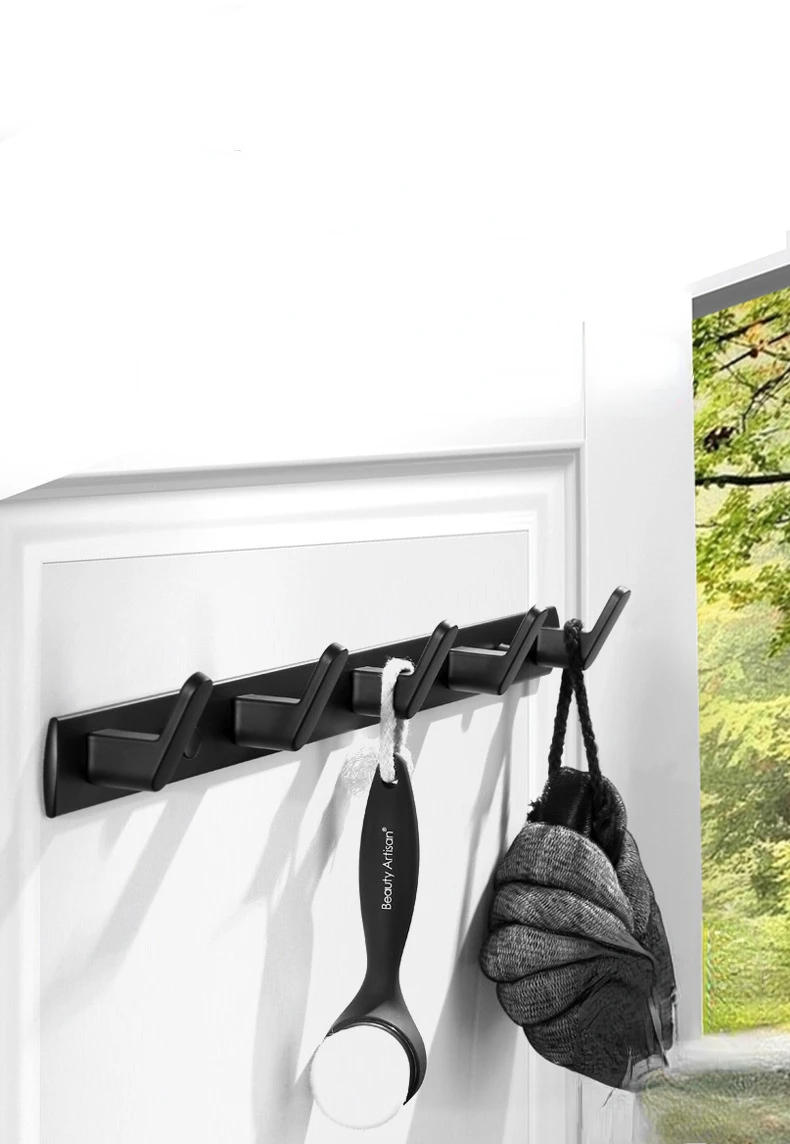 Description Picture 3 of itemSpace aluminum kitchen hooks Bathroom hardware accessories bathroom living room Home Clothing  Hat Storage Punching installation