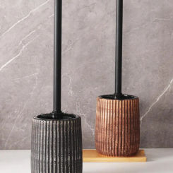 Nordic vintage ceramic toilet brush Household hotel toilet Long handle brush no dead Angle cleaning brush Bathroom accessories