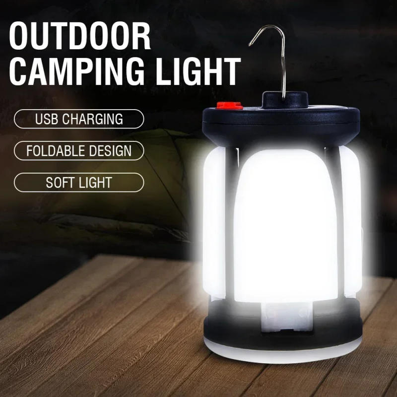 Description Picture 2 of itemHigh Power Solar LED Camping Lantern Rechargeable 4500mAh 1000LM Emergency Power Bank Foldable 6 Light Modes for Camping Fishing