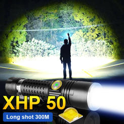 Mini XHP50 Led Flashlight Aluminum alloy 6000LM Portable Rechargeable Lamp 18650 Battery Tactical Torch Outdoor Camping Lantern