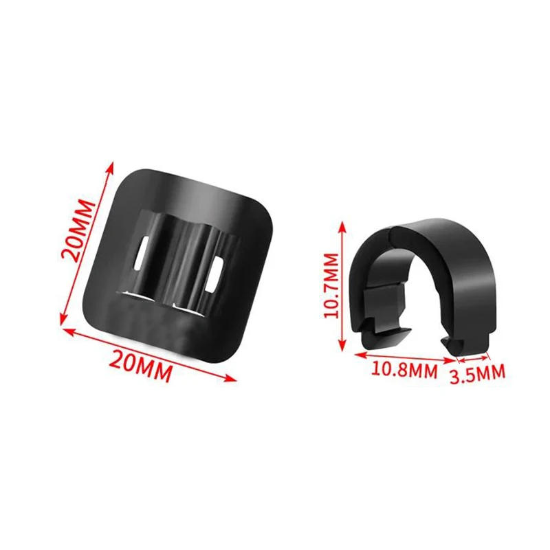 Description Picture 3 of itemRISK 1/5/10pair Bicycle Frame C-clips Clamps Housing Guide with Adhesive Seat MTB Road Bike Fixed Brake Shift Cables Buckle