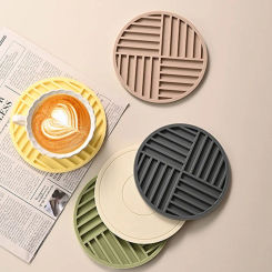 1pc Silicone Teacup Coaster Bowl Mat Dining Table Insulation Mat Home Placemats Premium Feeling Anti Scalding Casserole Mats