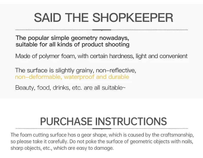 Description Picture 3 of itemSolid Color Photography Photo Background Props Foam Geometric Cube Table Shooting for Photographic Posing Ornaments Backdrops