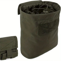 Molle Dump Pouch Roll Up Drawstring Magazine Utility Pouch Folding Dump Bag Foldable Hiking Tactical Belt Molle Pouches