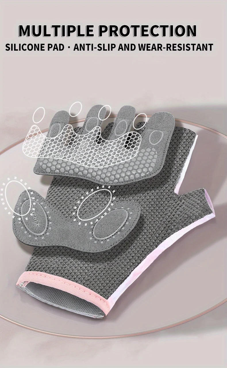 Description Picture 6 of itemBreathable Half-Finger Fitness Gloves for Men and Women, Performance with Our Durable Half-Finger Gloves, Hand-Washable Gloves