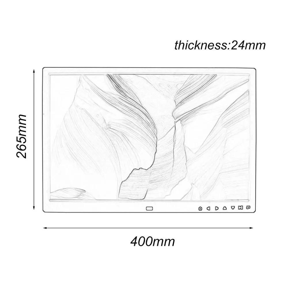 Description Picture 4 of item17 Inch Touch Button Digital Photo Frame Electronic Album HDMI HD Wall Mount Display Video Advertising Machine Video Player