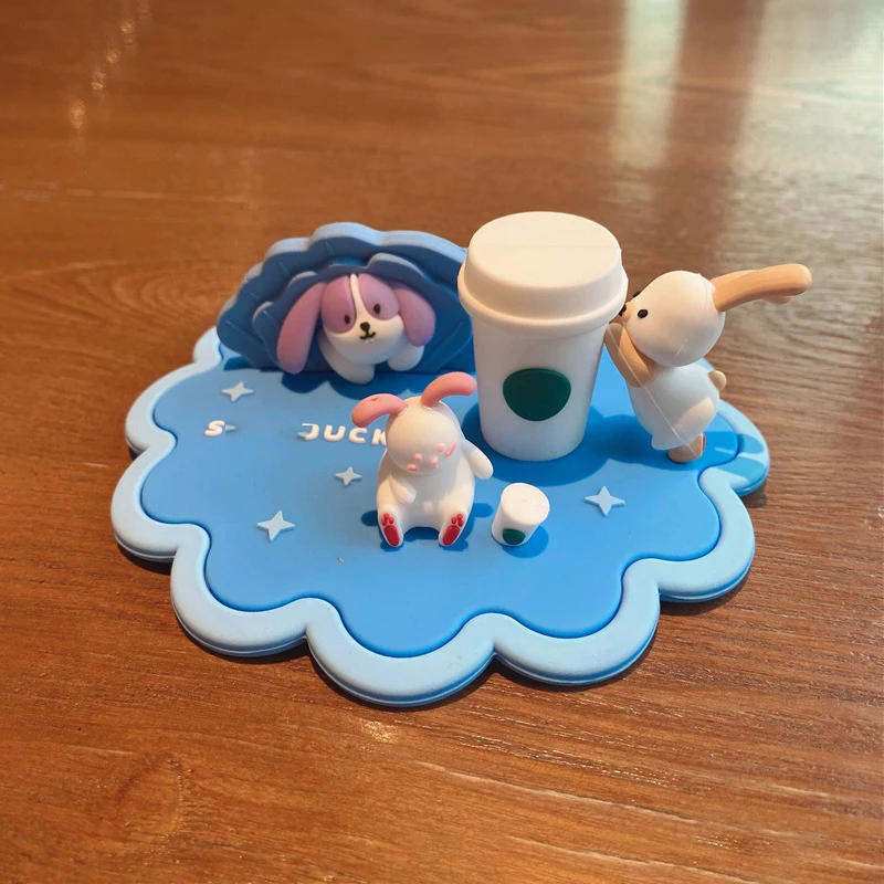 Description Picture 6 of itemFood-grade Silicone Cup Cover Drinking Cup Cover Cute Cartoon Dustproof Universal Cup Cover Coffee Cup Cover