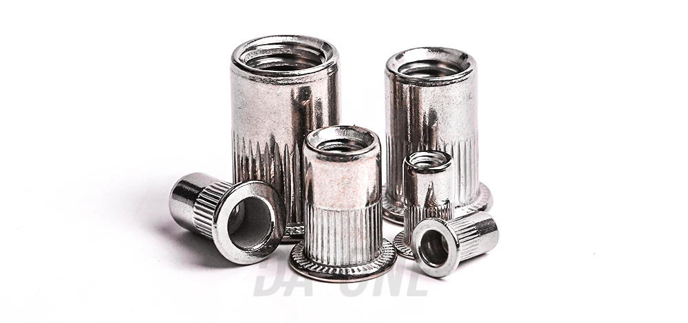 Description Picture 4 of itemM3 M4 M5 M6 M8 M10 M12 Metric Rivet Nut 2-20p Flat Head Threaded Insert Nuts Rivnuts Zinc Plated Carbon/Stainless Steel Nutsert