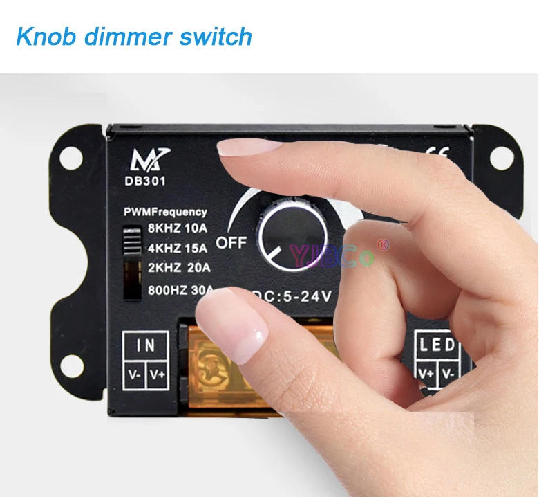 Description Picture 5 of item5V~24V 12V monochrome Knob dimmer switch,Single High speed Amplifiter power Signal Repeater,Single color led strip controller