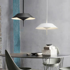 Modern minimalist restaurant LED chandelier painted umbrella metal Nordic dining table living room home decoration chandelier