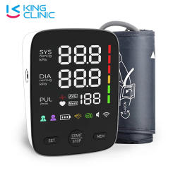 Kingclinic Big LED Screen Upper Arm Style Digital Electronic Blood Pressure Monitor 2X120 Groups