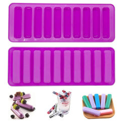 10 Holes Silicone Forms Long Strip Finger Biscuit Silicone Mold Oven Cake Puff Ice Cube Mould Tray Bakeware DIY Baking Tools