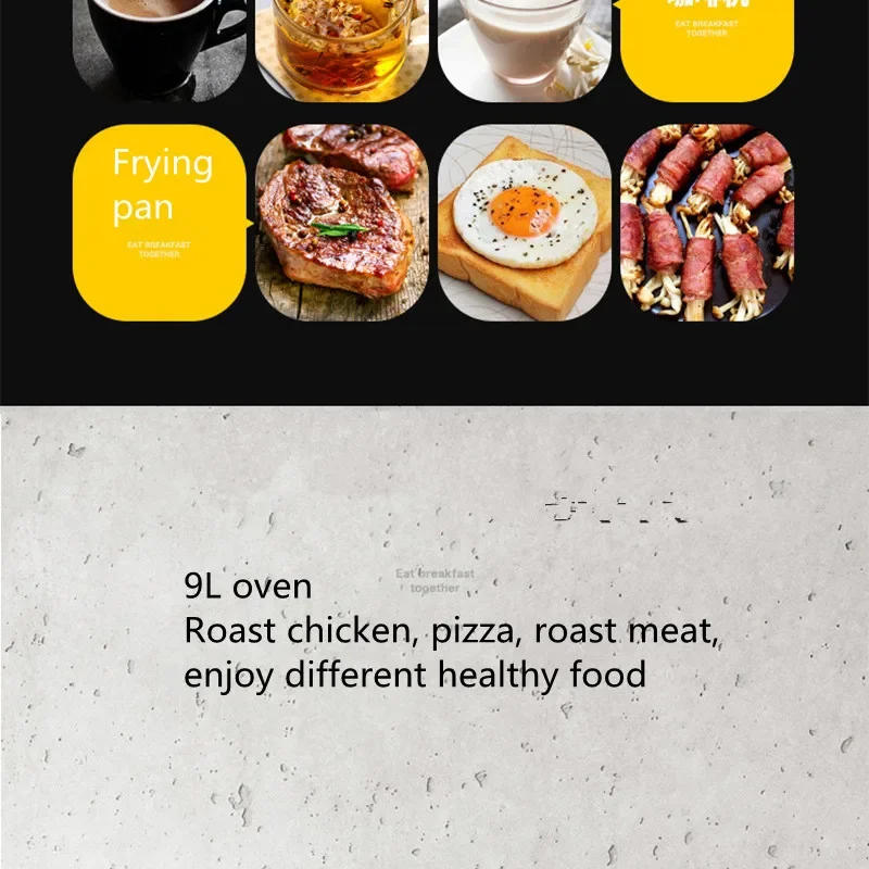 Description Picture 6 of item3 In 1 Electric Breakfast Machine Sandwich Maker Multifunction Coffee Maker Mini Oven Household Bread Pizza Frying Pan