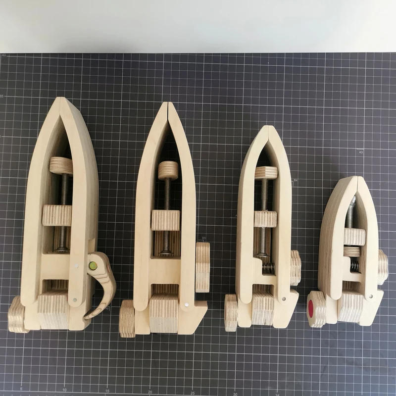 Description Picture 3 of itemLeather Hand Sewing Stitch Pony Table Desktop Stitching Horse Clamp Wood Sewing Clips Leather Clamp DIY Craft 4 Typs