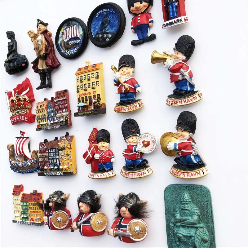 Description Picture 4 of itemDenmark Travelling Fridge Magnets Home Decor Denmark Tourism Souvenirs Fridge Stickers Message Board Magnetic Stickers Gifts