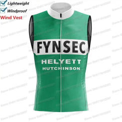 2025 Retro FYNSEC-Helyett Cycling Vest Windproof Men Wind Vest Road Cycling Jersey Sleeveless Bicycle Windbreaker MTB Clothing