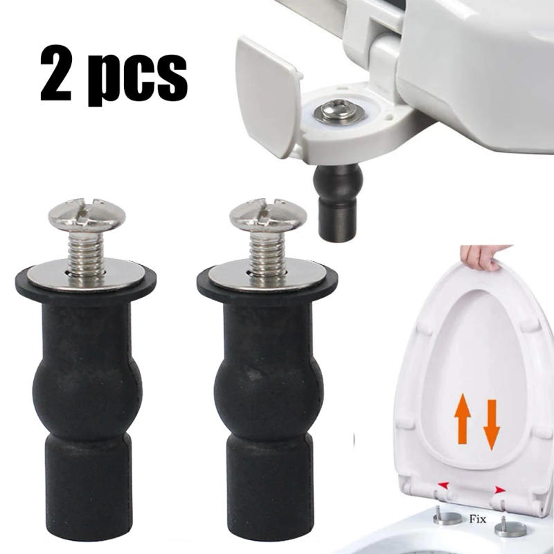 Description Picture 2 of item2pcs/set Universal Toilet Seat Fixing Fix Expanding Rubber Top Nut Screw For Toilet Seat Blind Holes Toilet Seat Hinge Screw